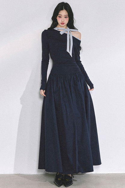 Retro Off-Shoulder Autumn Dress