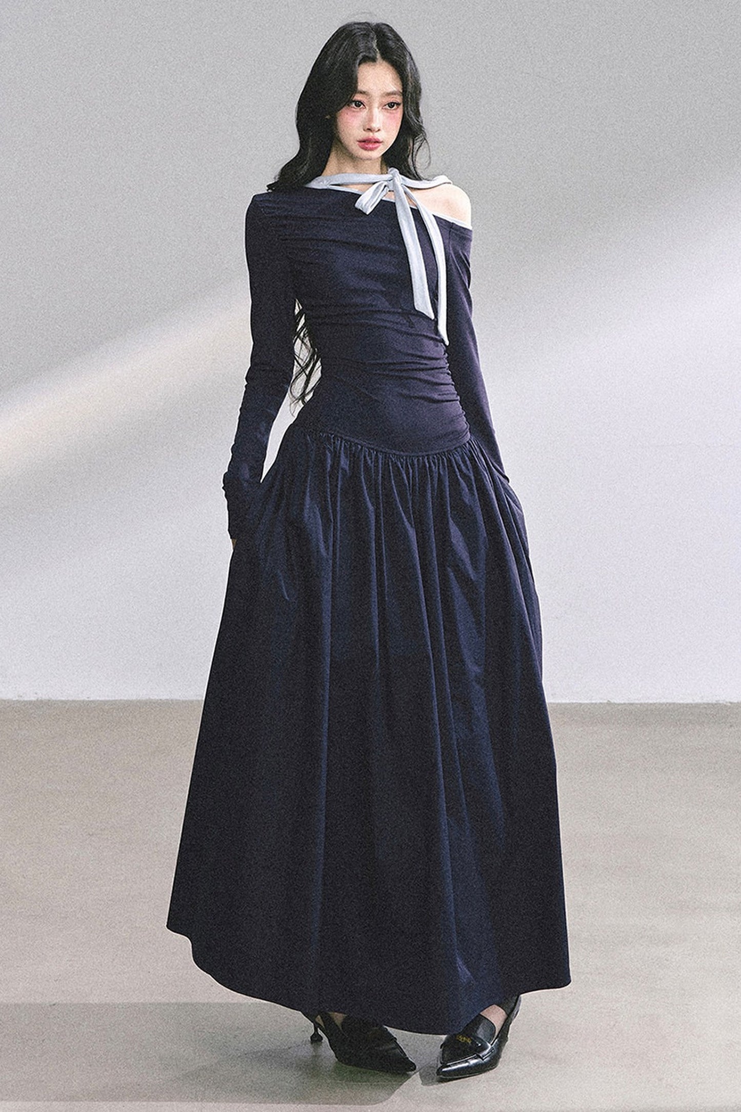 Retro Off-Shoulder Autumn Dress