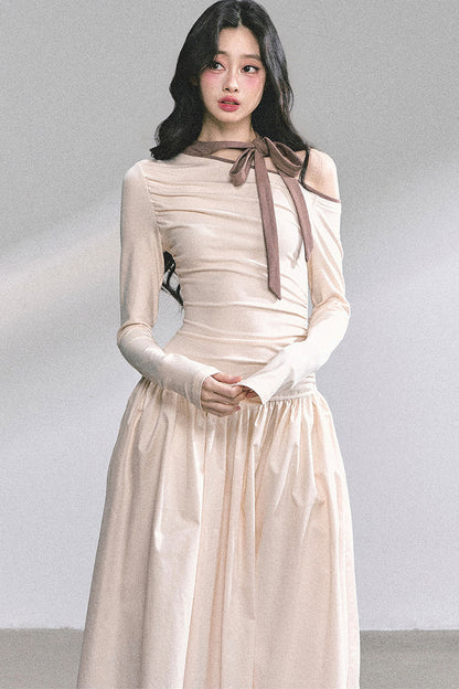 Retro Off-Shoulder Autumn Dress