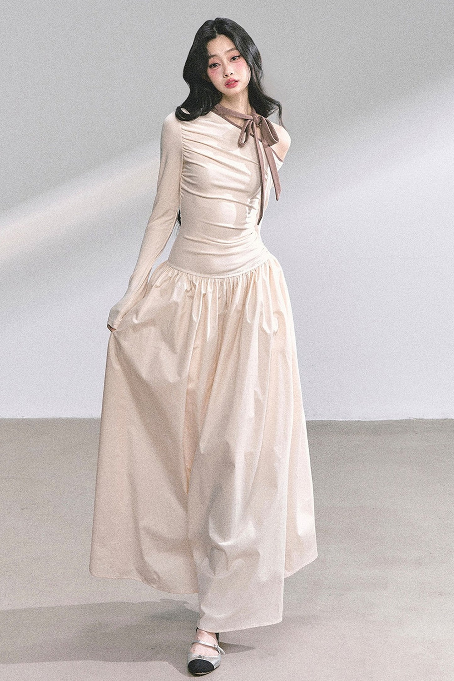 Retro Off-Shoulder Autumn Dress