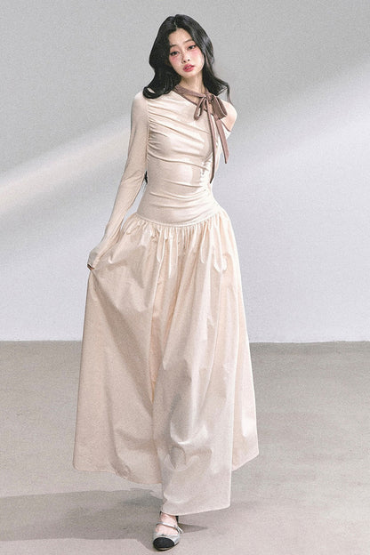 Retro Off-Shoulder Autumn Dress