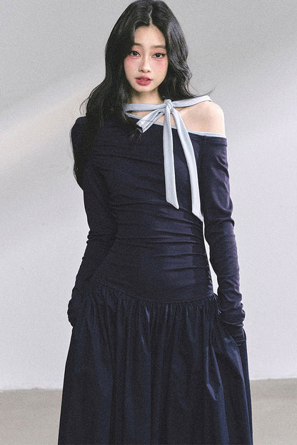 Retro Off-Shoulder Autumn Dress