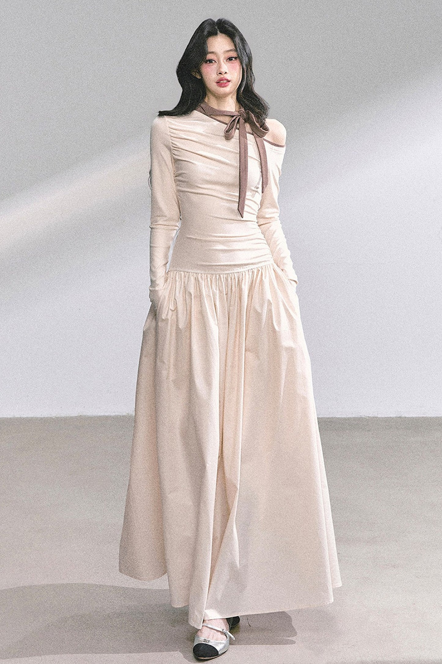 Retro Off-Shoulder Autumn Dress
