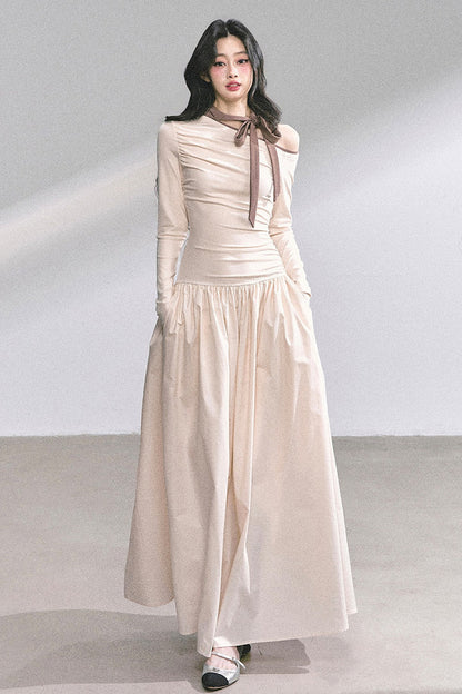 Retro Off-Shoulder Autumn Dress