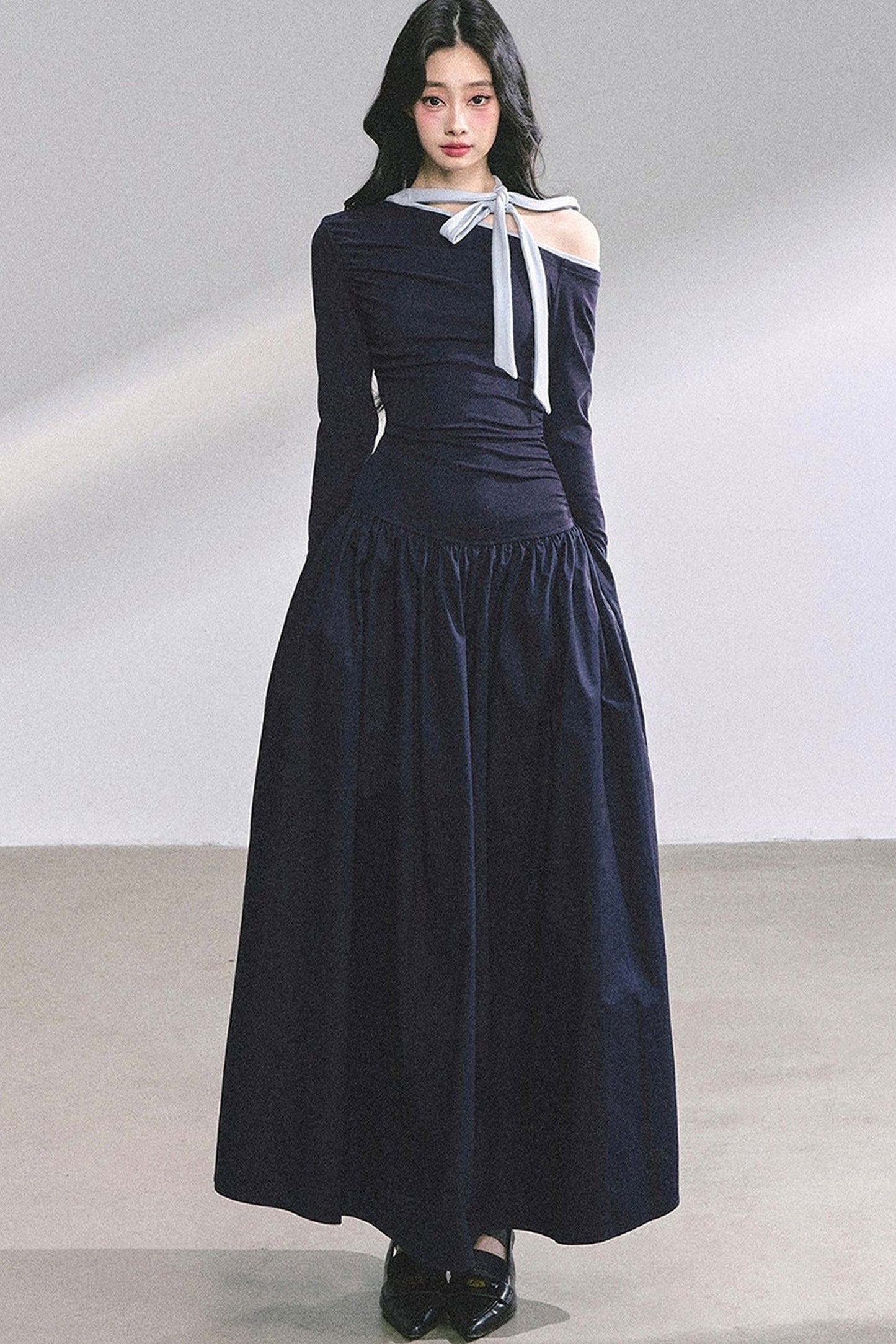 Retro Off-Shoulder Autumn Dress