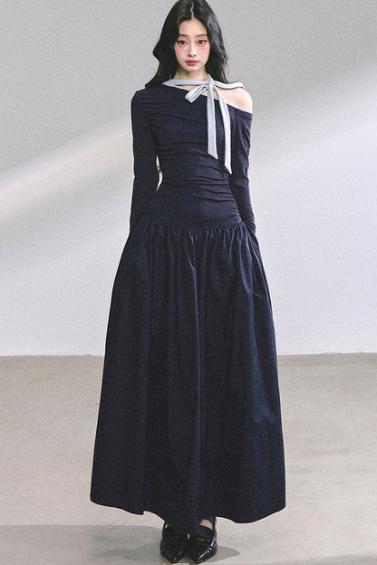 Retro Off-Shoulder Autumn Dress