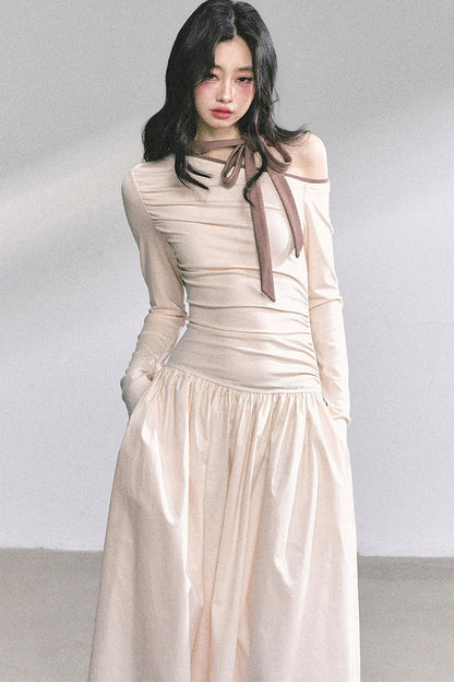 Retro Off-Shoulder Autumn Dress