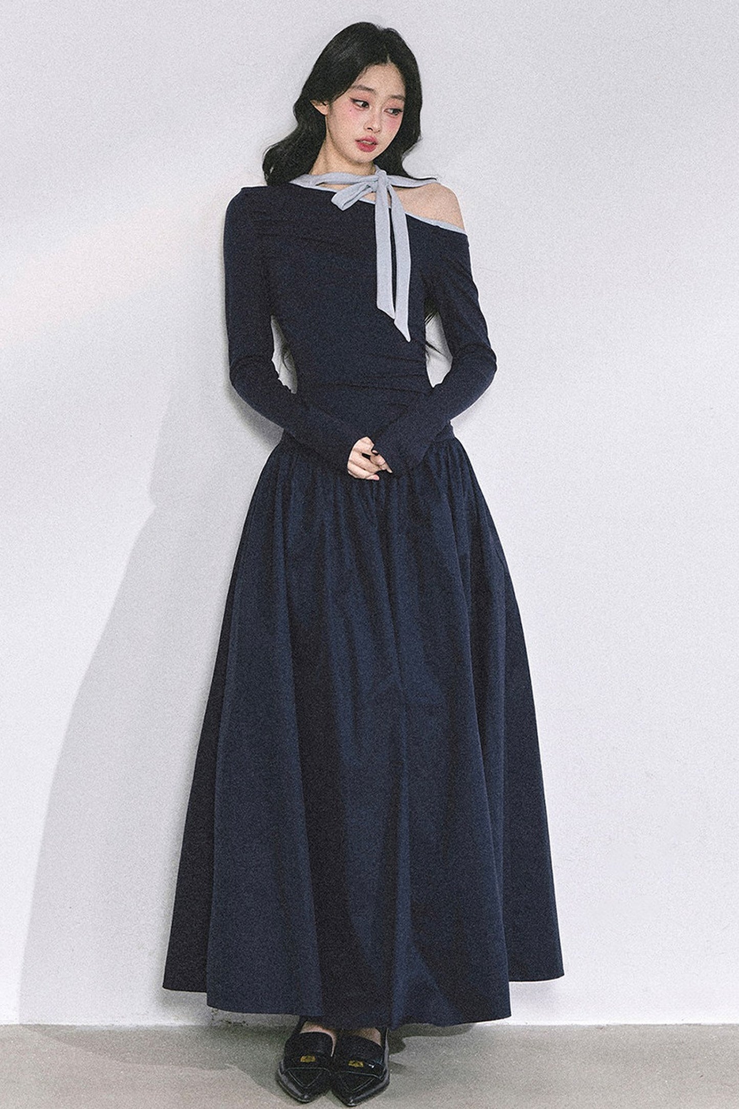 Retro Off-Shoulder Autumn Dress