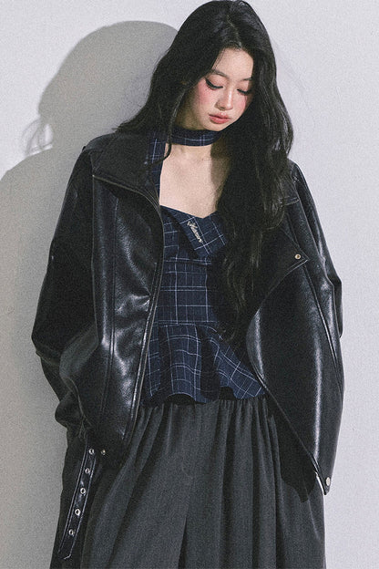 Blues Rhyme Plaid Tube Top
