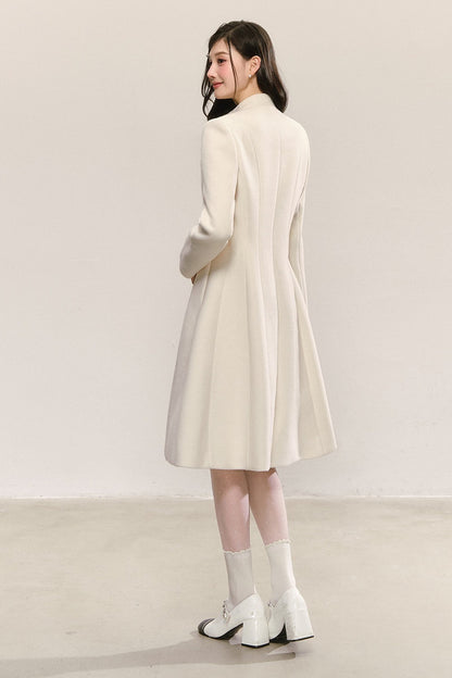 Belted Mid-Length Wool Jacket