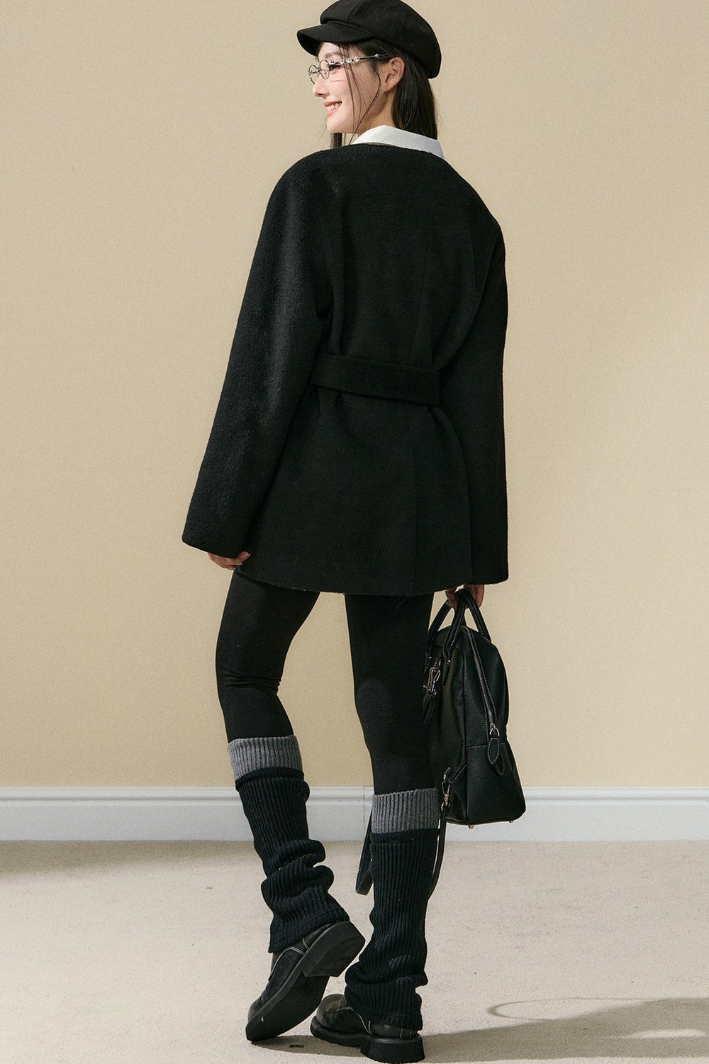 Shirt Collar Woolen Coat