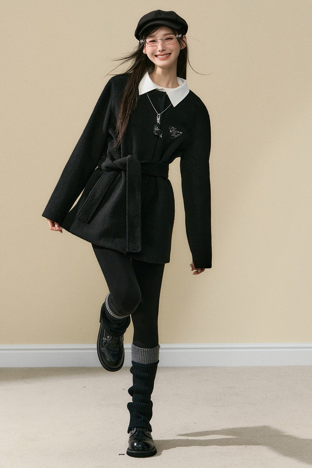 Shirt Collar Woolen Coat