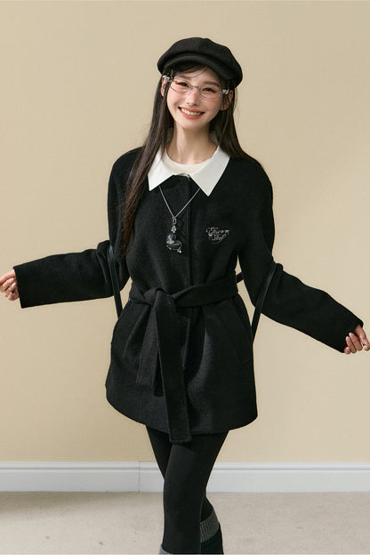 Shirt Collar Woolen Coat