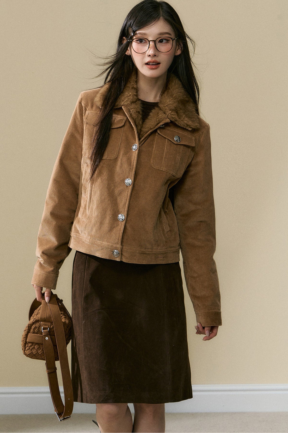 Brown Corduroy Jacket and Pants Set-Up