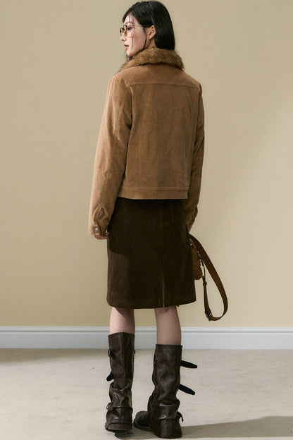 Brown Corduroy Jacket and Pants Set-Up