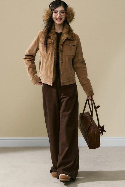 Brown Corduroy Jacket and Pants Set-Up