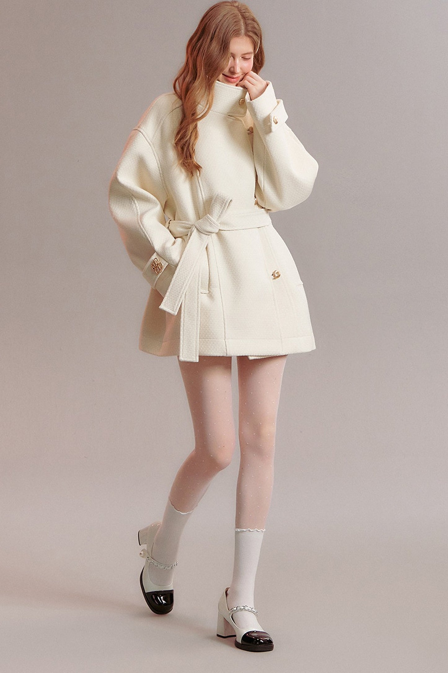 Retro Woolen Stand-Collar Coat