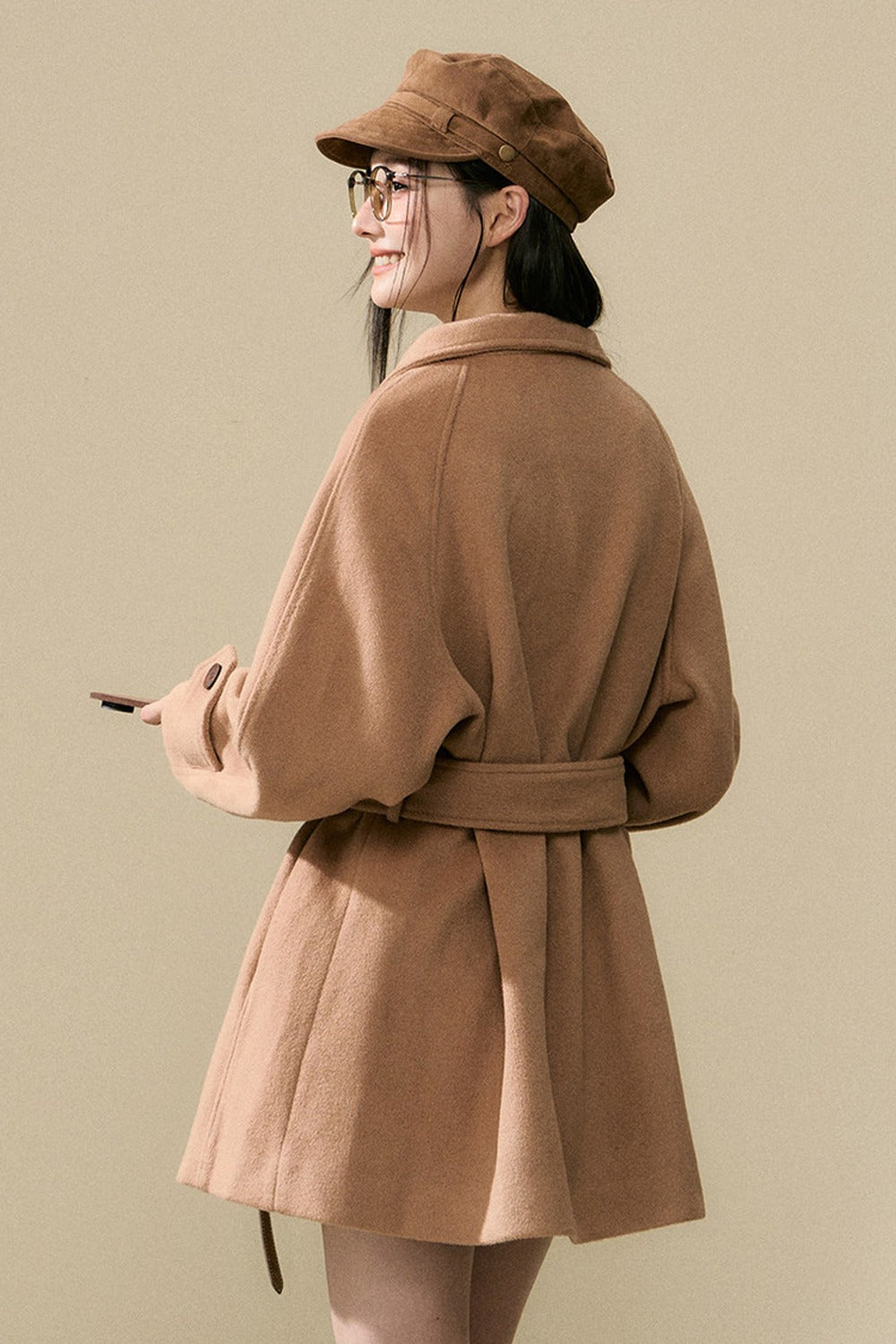 Brown Wool Embroidered Jacket and Pants Set-Up