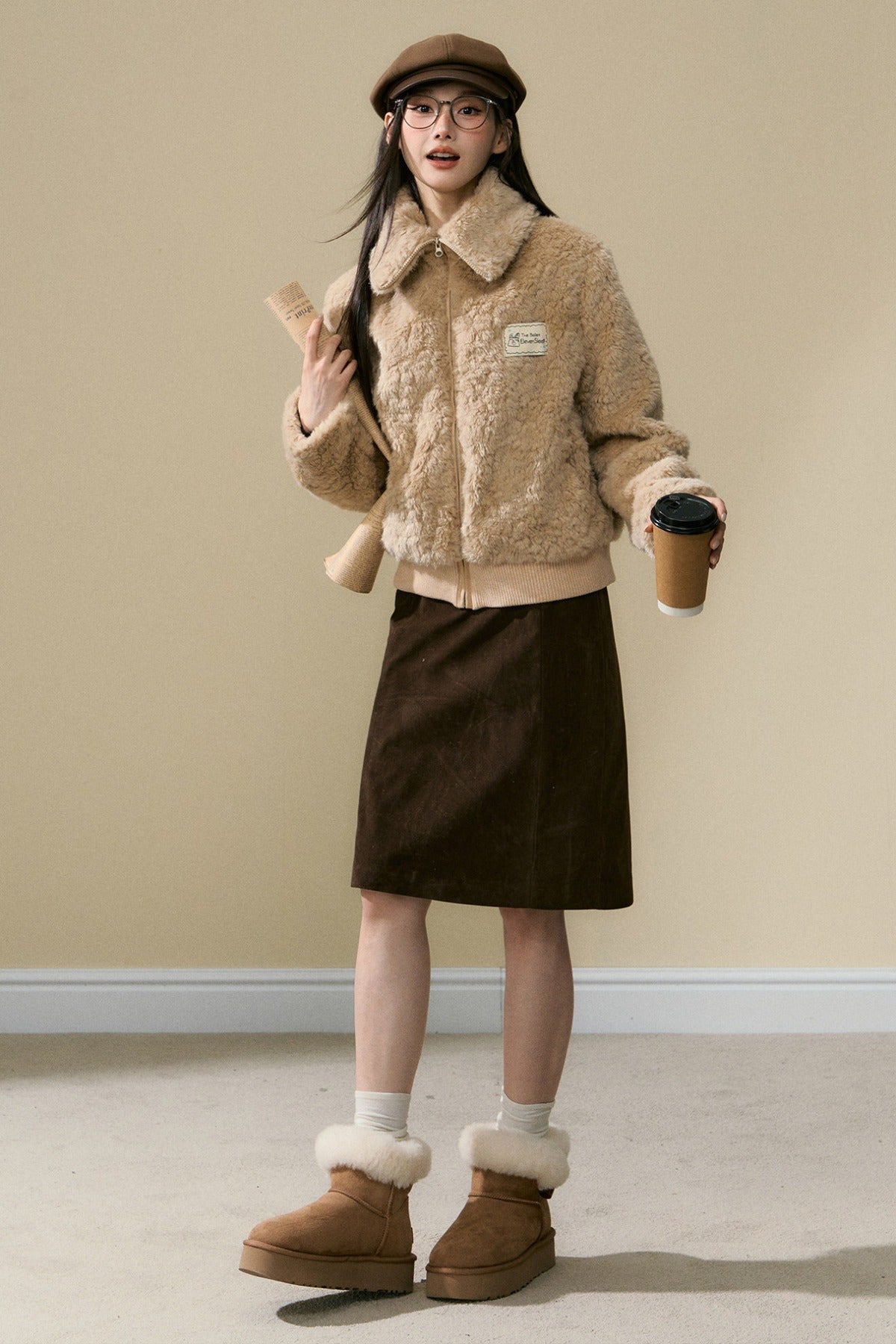 Warm Plush Jacket and Pants Set-Up
