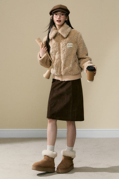 Warm Plush Jacket and Pants Set-Up
