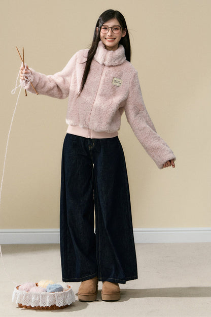 Warm Plush Jacket and Pants Set-Up