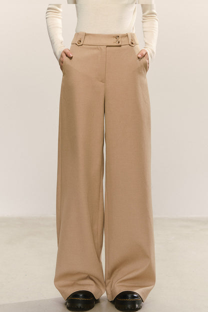 Versatile Straight-Leg Long Pants