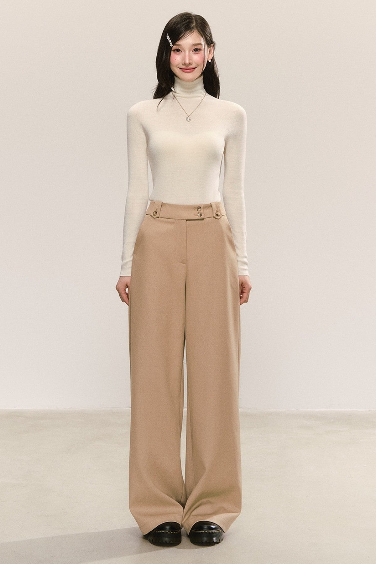 Versatile Straight-Leg Long Pants