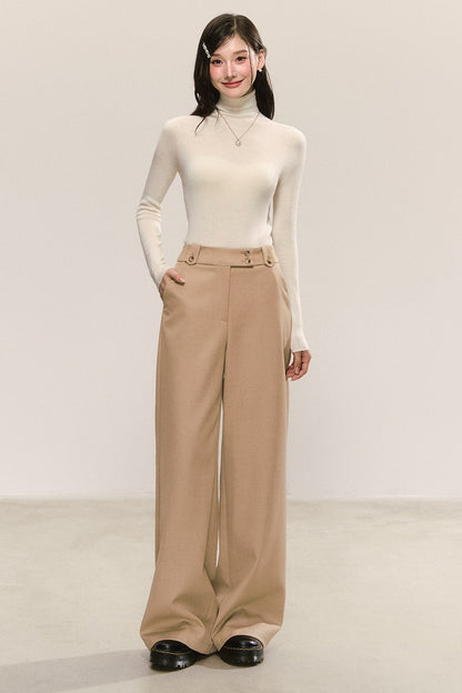 Versatile Straight-Leg Long Pants