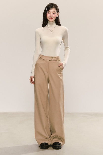 Versatile Straight-Leg Long Pants