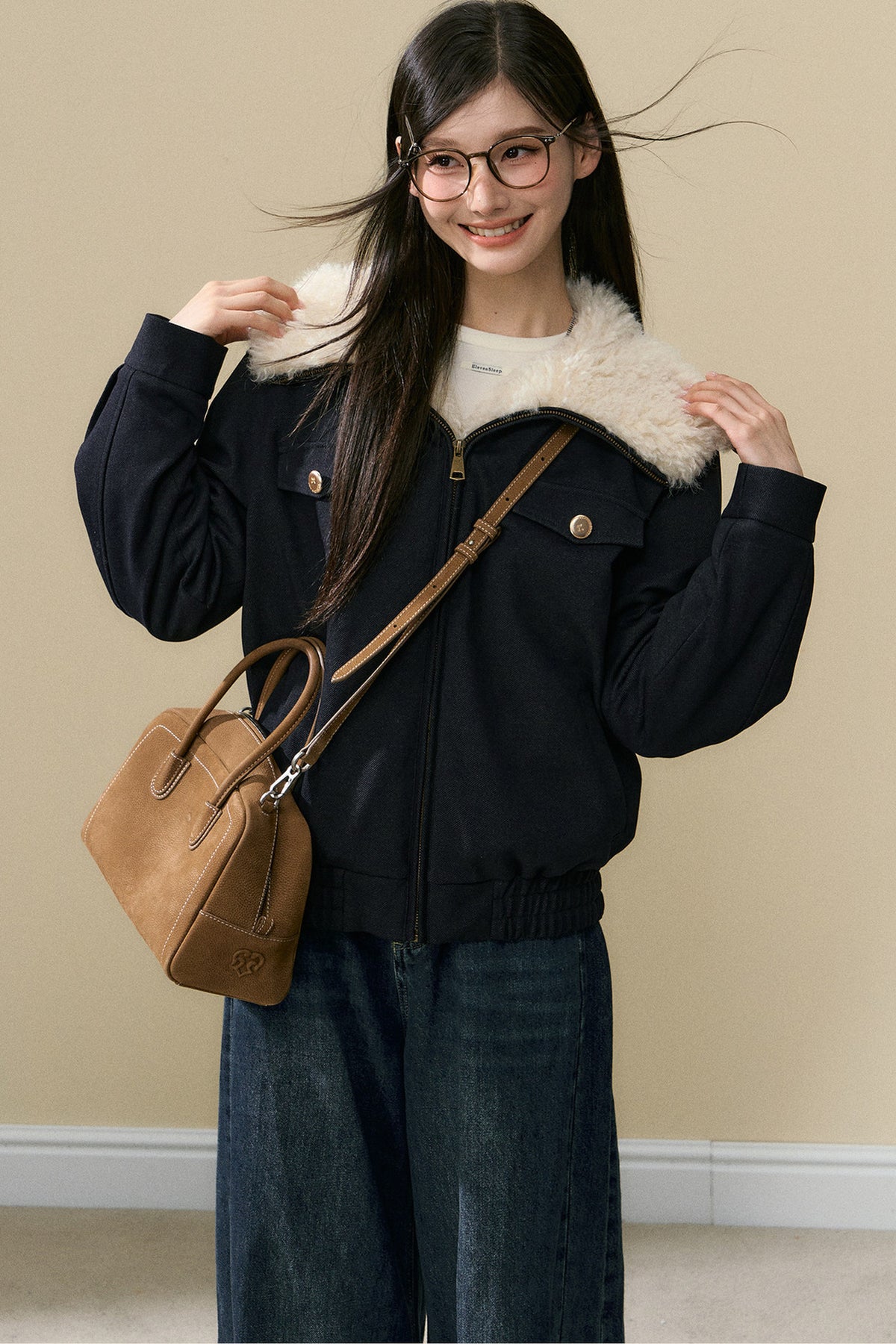 Autumn Washed Vintage Wide-Leg Jeans