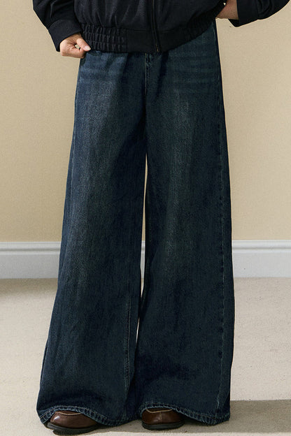 Autumn Washed Vintage Wide-Leg Jeans