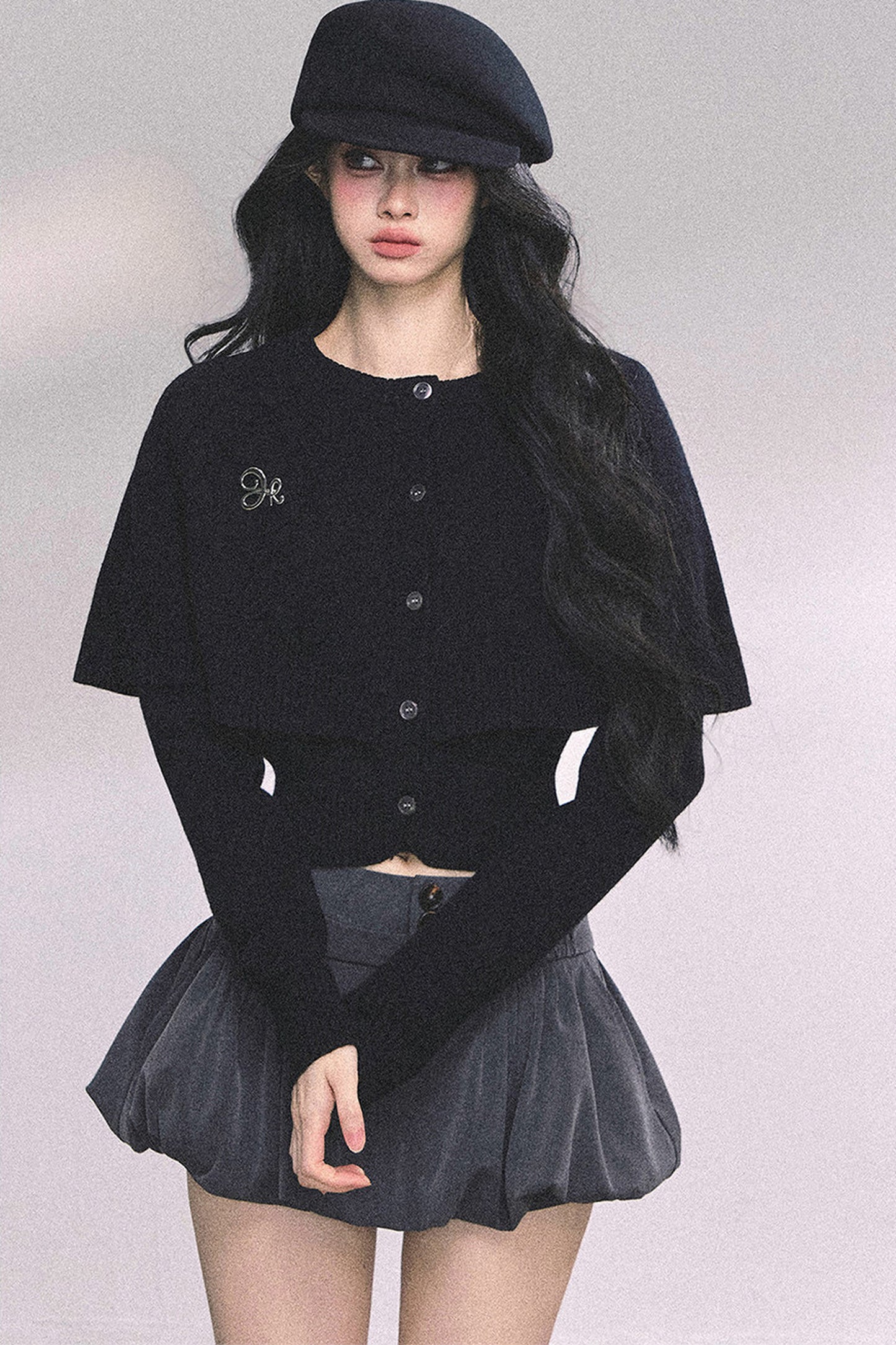 Knitted Cable Cape Sweater
