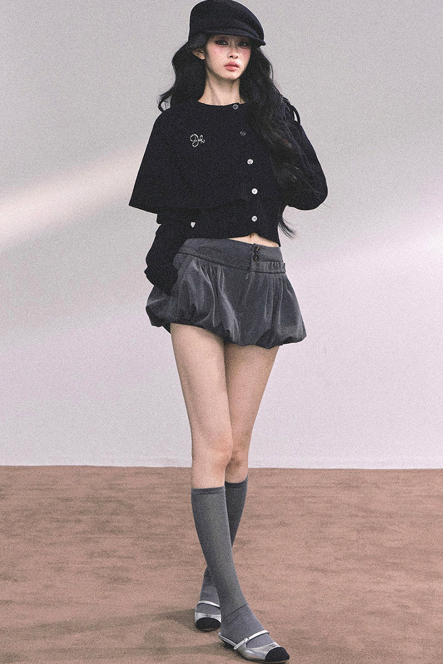 Knitted Cable Cape Sweater