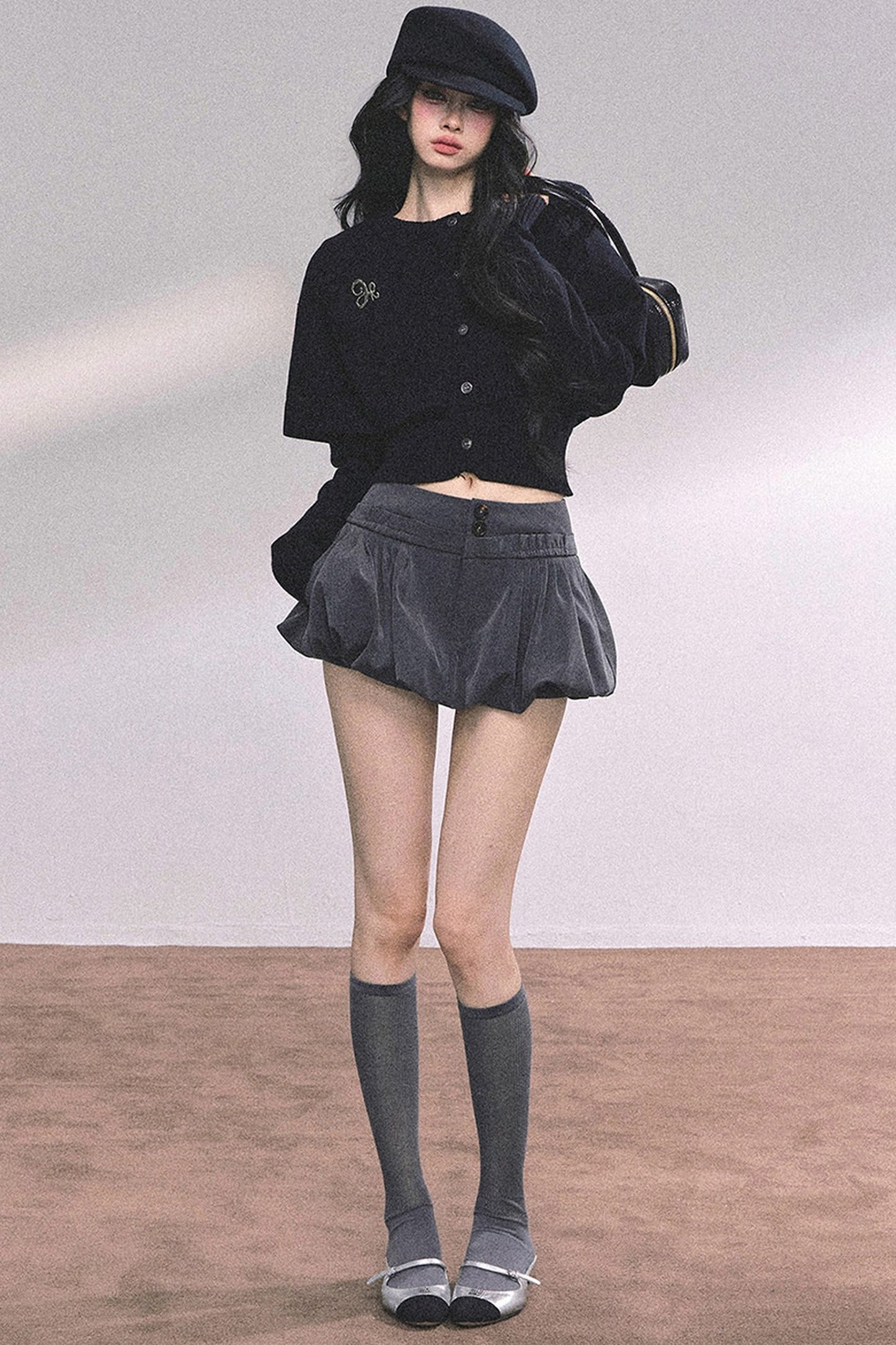 Knitted Cable Cape Sweater