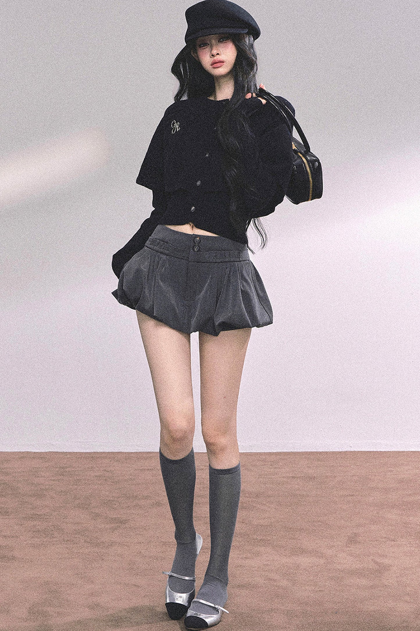 Knitted Cable Cape Sweater