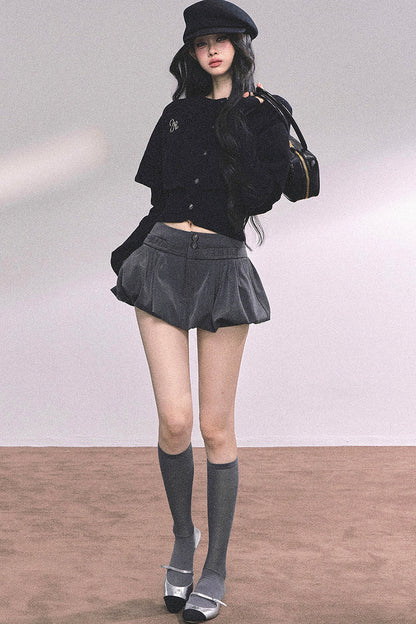 Knitted Cable Cape Sweater