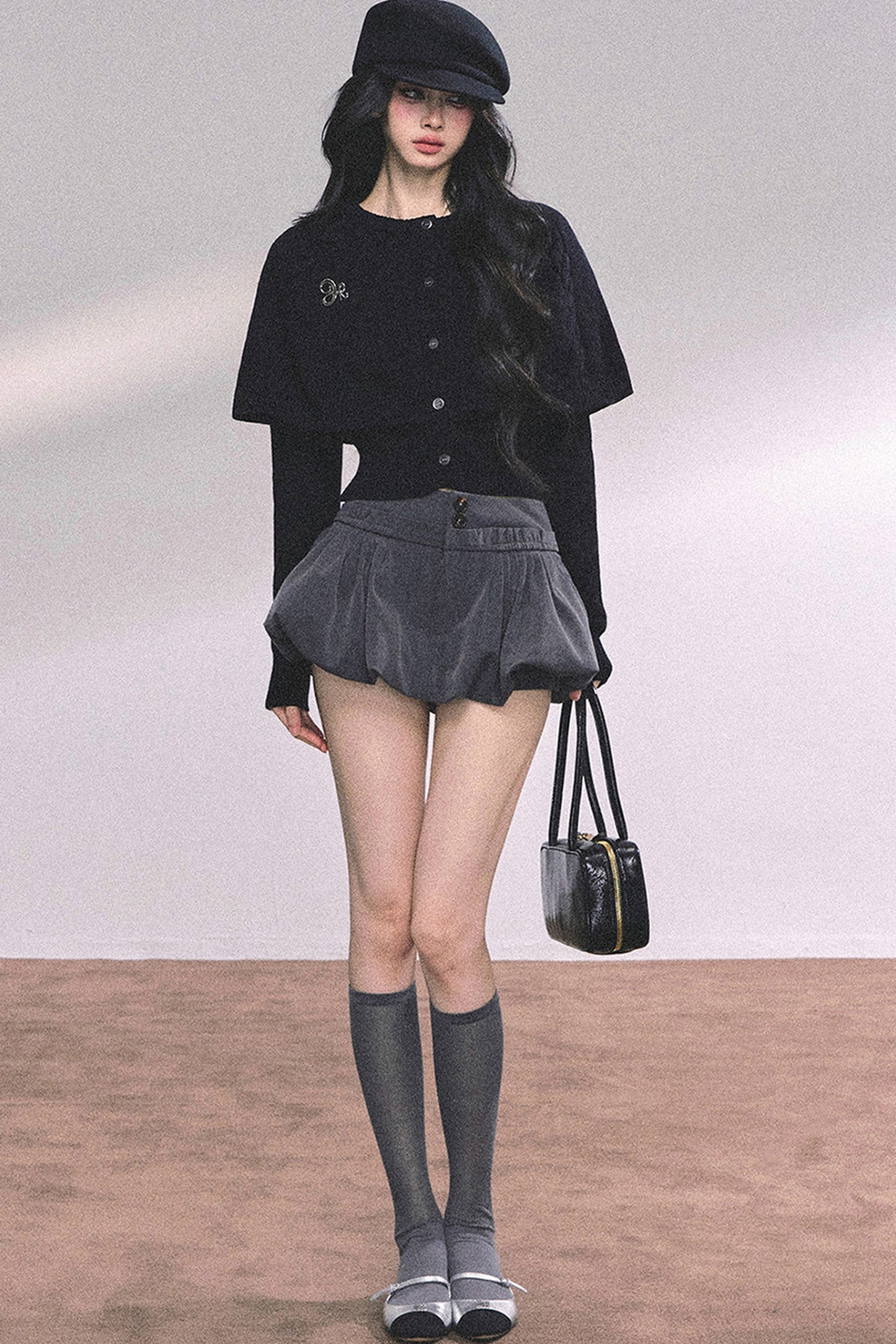 Knitted Cable Cape Sweater