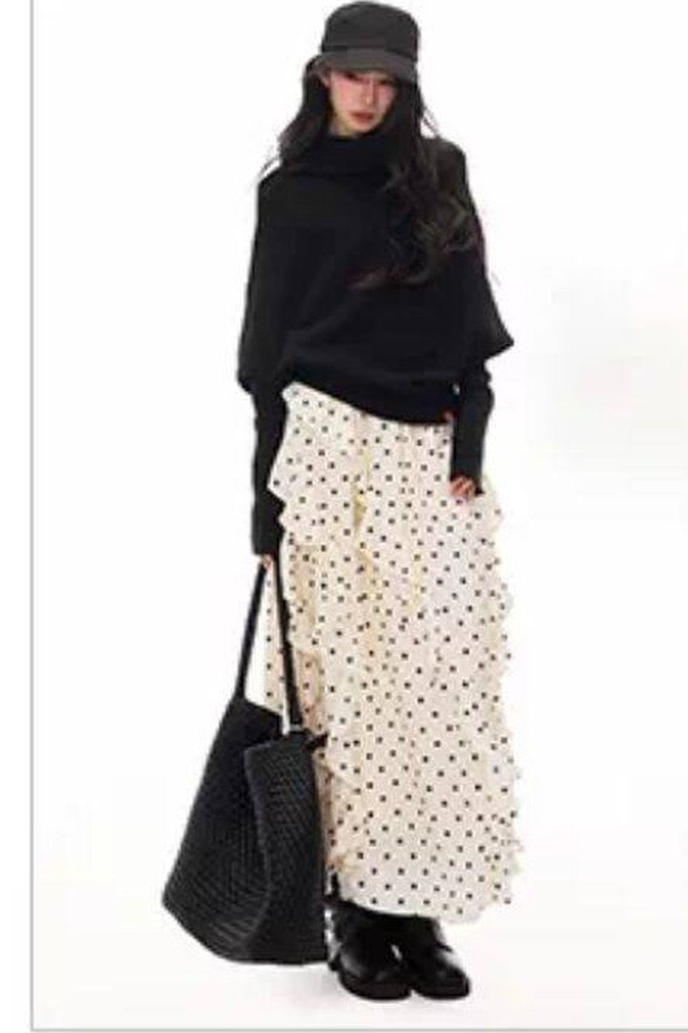 Brown Short Wool Coat and Pants Set-Up