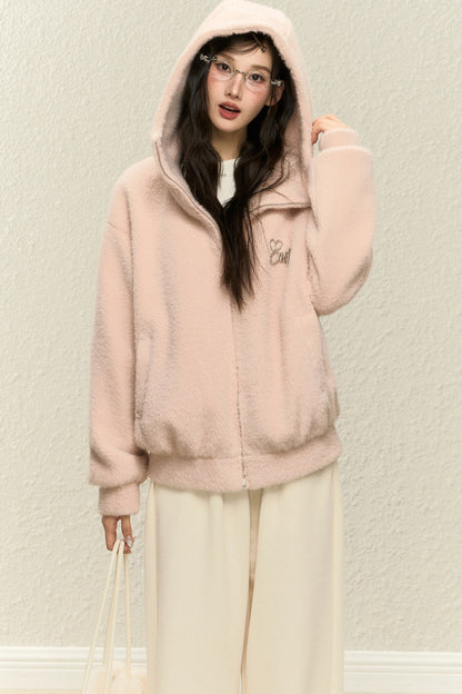 Winter Hooded Lapel Jacket and Pants Set-Up