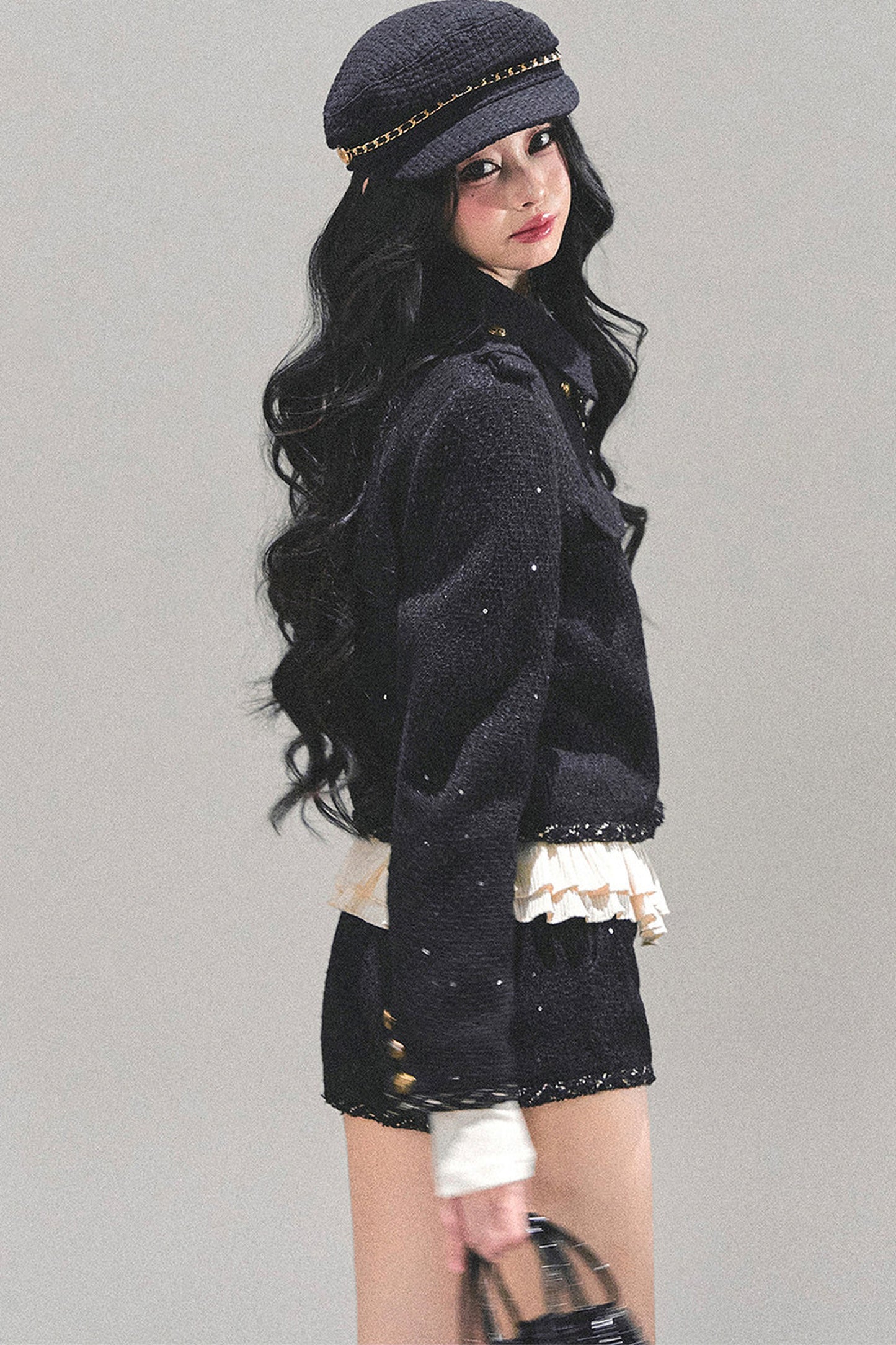Tweed Style Rich Girl Three-Piece Set-Up