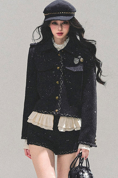 Tweed Style Rich Girl Three-Piece Set-Up