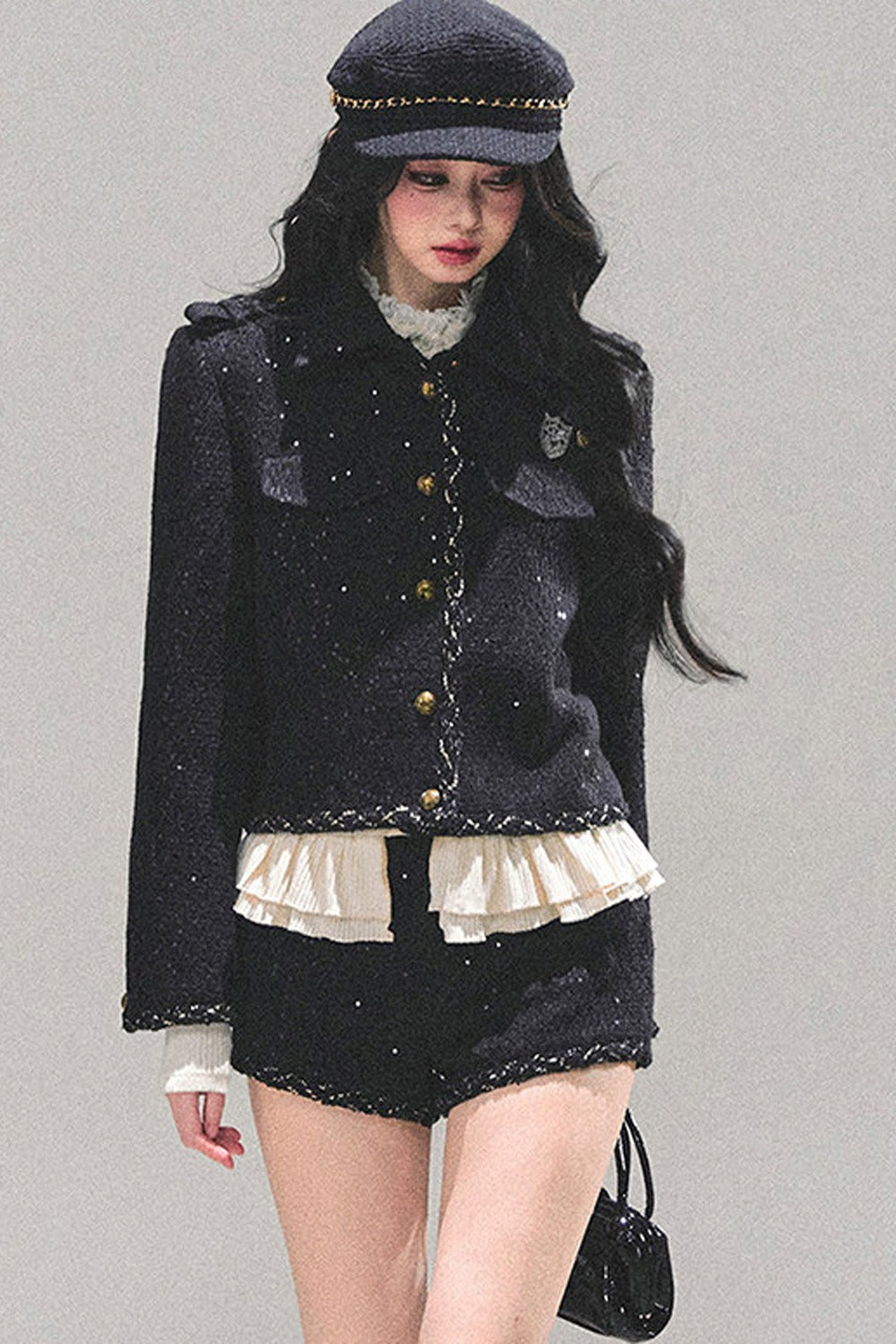 Tweed Style Rich Girl Three-Piece Set-Up
