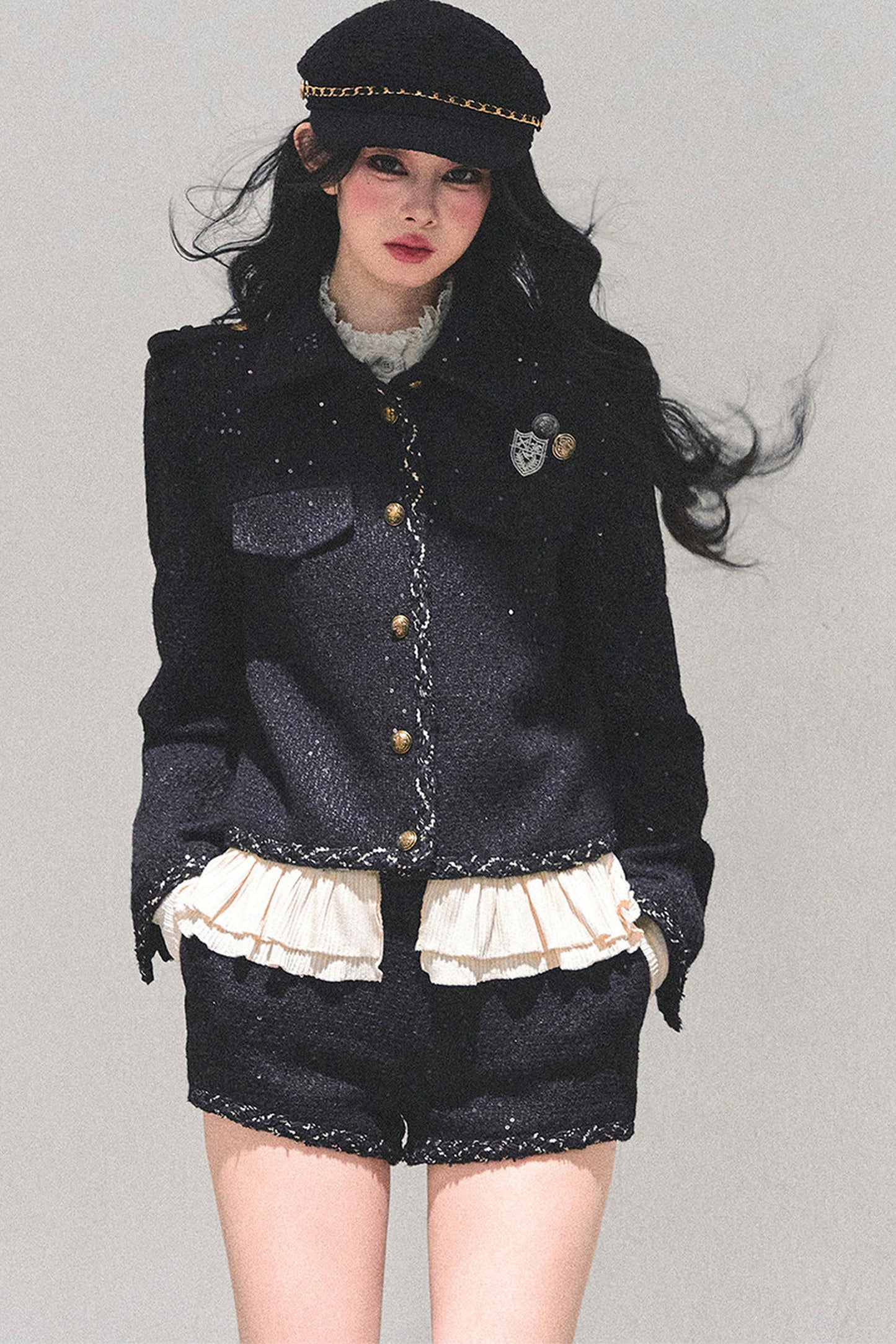 Tweed Style Rich Girl Three-Piece Set-Up