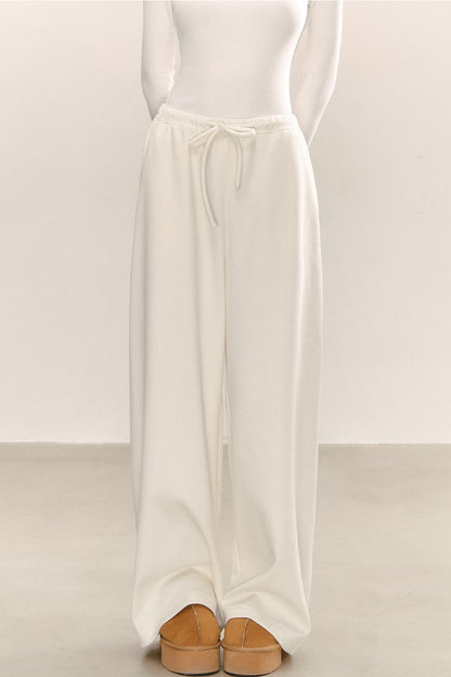 Thickened Knit Wide-Leg Pants