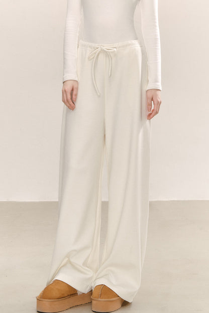 Thickened Knit Wide-Leg Pants