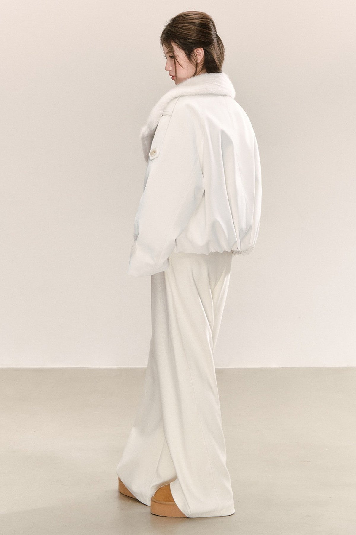 Thickened Knit Wide-Leg Pants