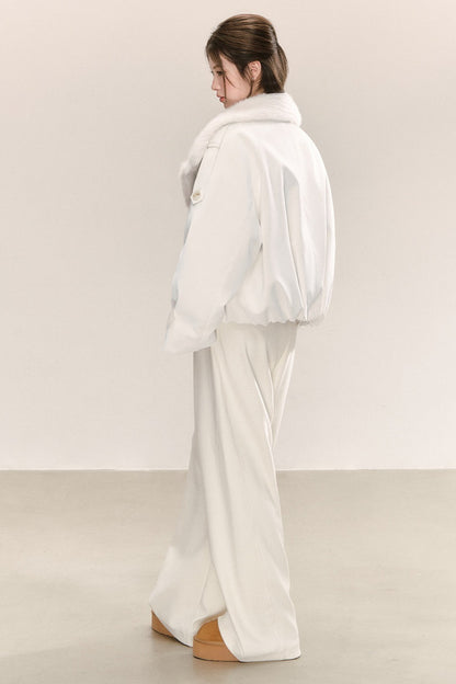 Thickened Knit Wide-Leg Pants