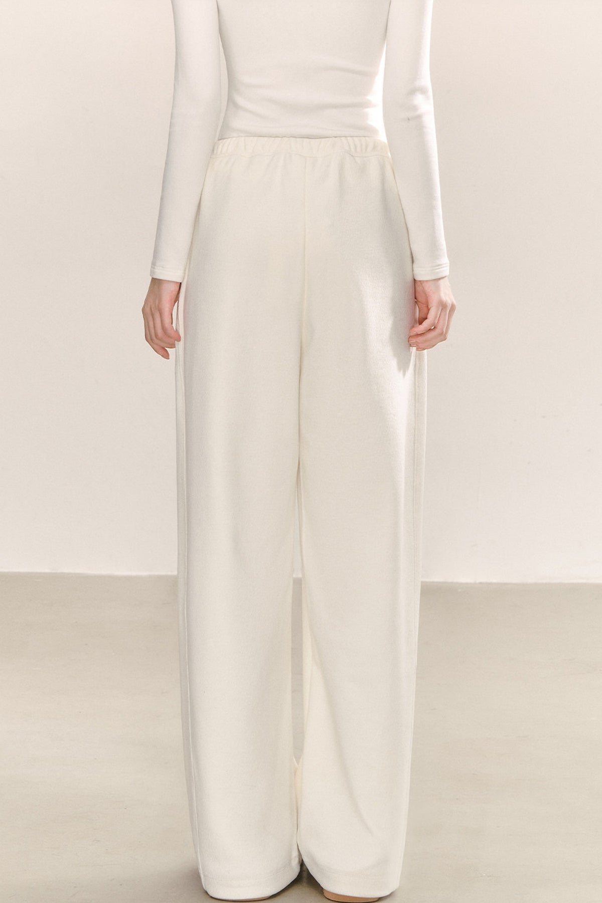 Thickened Knit Wide-Leg Pants