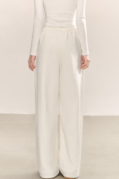 Thickened Knit Wide-Leg Pants