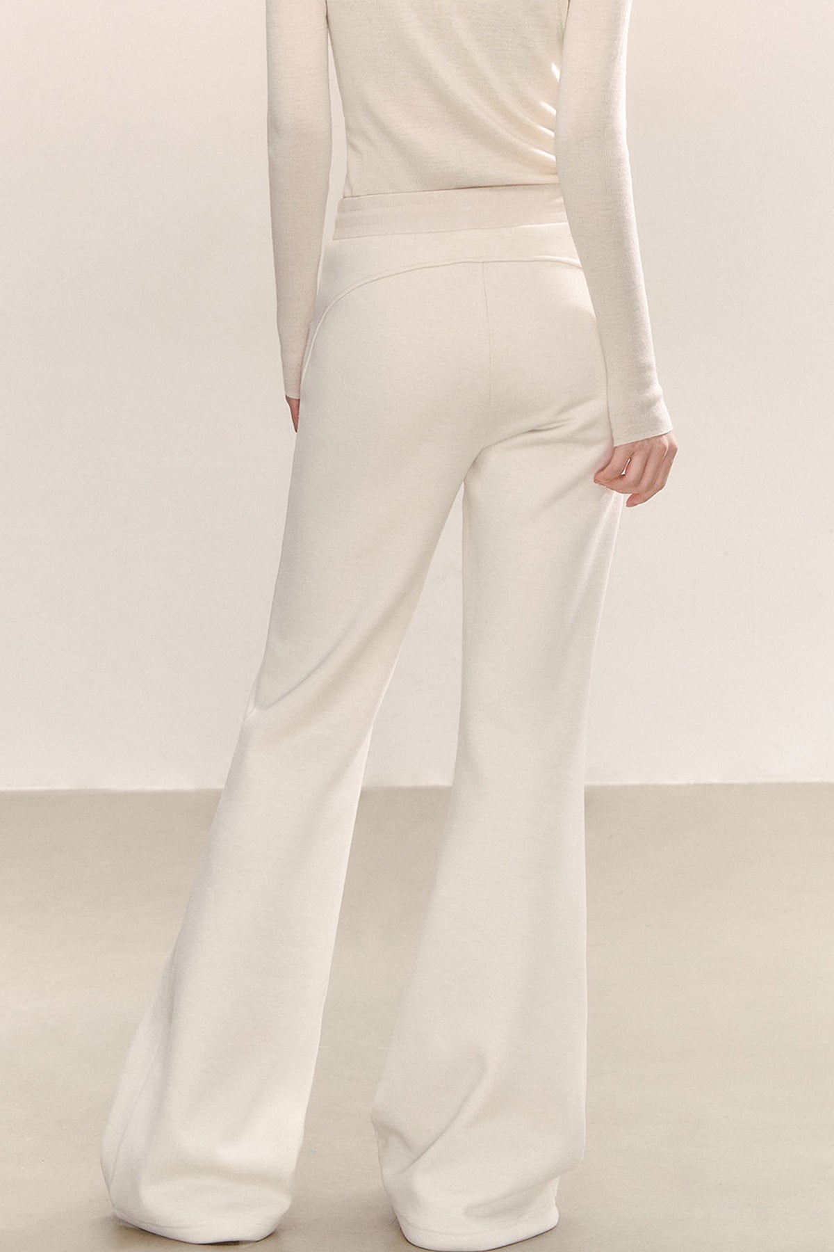 High-Waisted Thickened Knitted Pants